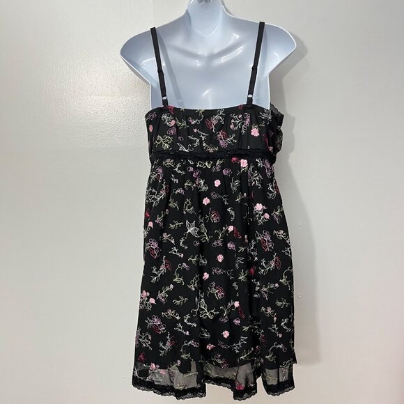 Thorn & Fable Floral Sweet Society Flower‎ Embroidery Cami Whimsy Goth Dress - Picture 3 of 7